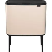Brabantia Bo Touch Bin avfallsbøtte 3 x 11 L, myk beige