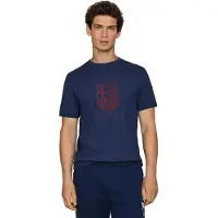 Hackett London for man. HM5000141 Navy blue Lrc Shield t-shirt (L), Casual, Cotton, Short sleeve