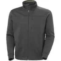 Helly Hansen for man. 34599 Crew Fleece Jacket grey (L), Black, Casual, Polyester