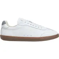 Pepe Jeans for man. PMS000064 Ball Plain off-white leather sneakers (41), Flat, Laces, Casual, Classic