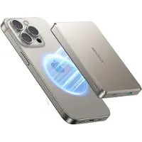 JOYROOM JR-PBM08 Pro Powerbank 22,5 W 10 000 mAh med trådløs lading, 2x USB-C – Titanium
