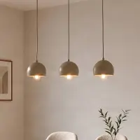 Luminex Hengelampe Sool, beige, lengde 65 cm, 3 lyskilder, metall, E27
