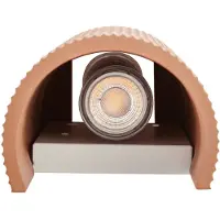 LINDBY vegglampe Colja, terrakotta, rund, 30,5 cm, gips