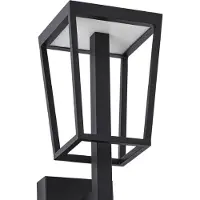 LUCANDE utendørs LED-vegglampe Lynx, 35,5 cm, svart, sensor