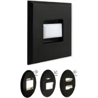 Megaman LED-innfellingslampe Tina, svart, lengde 9 cm, kan dreies