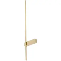LINDBY LED-vegglampe Natsumi, messing, aluminium, 90 cm