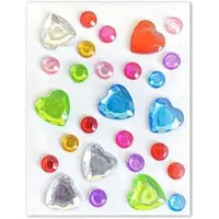Mtp Products Selvklebende klistremerker med rhinestone-krystaller – hjerte
