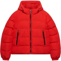 Superdry for woman. W5011996A Hooded Sports red padded jacket (XL), Casual, Polyester