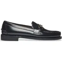 Sebago for man. 7001570 Classic Joe Leather Moccasins black (45), Flat, 1 to 3 cm, None, Casual, Party
