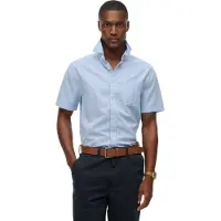 Superdry for man. M4011093A City Cotton Linen blue shirt (L), Casual, Short sleeve
