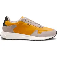 BOSS for man. 50568945 Yellow Vinston Runn trainers (44), Flat, Laces, Casual