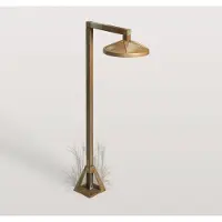MORETTI LED-sokkellampe Aura Disk, 50 x 19 cm, antikk messing