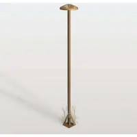 MORETTI LED-gatelampe Aura Disk, høyde 100 cm, antikk messing, IP65