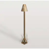 MORETTI LED-sokkellampe Silva Disk, høyde 50 cm, antikk messing