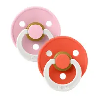 BIBS Colour Lysende smokker - Str. 3 - Rund - 2-pack - Baby Pink - - 18+md - Smokk