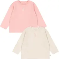 Konges Sløjd Genser - 2-pack - Lin - Rosa Dolphin/Antique White - - 3 år (98) - Genser