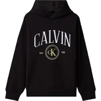 Calvin Klein Hettegenser - Svart m. Trykk - - 14 år (164) - Hettegenser