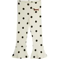 Mini Rodini Bukser - Dots aop Dog utsvøpt - Off-White - - 2-3 år (92-98) - Bukser - bomull