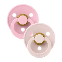 BIBS Colour Smokker - Str. 1 - Rund - 2-pack - Petal/Baby Pink - - 0-6 md - Smokk