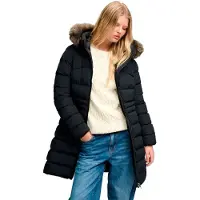 Superdry Faux Fur Fuji Mid Length Jakke