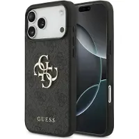 GUESS iPhone 18 Pro Max 4G Big Metal Logo Hybrid-deksel - Grå