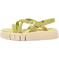 Art for woman. 1185312G1003_0G3 Leather Sandals 1853 Malaga green (42), 3 to 5 cm, Buckle, Casual