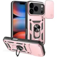 Mtp Products iPhone 18 Pro Max Hybrid-deksel med Roterende Ring med Kameraskjold - Roségull
