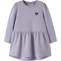 Name it Kjole - Genser - NmfVima - Arvestykke Lilac/Heart Broder - - 2 år (92) - Kjole