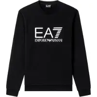 EA7 for man. 7M002278_AF22266 Core Identity sweatshirt black (S), Casual, Cotton, Short sleeve