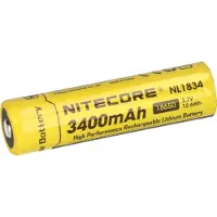 Nitecore Nl1834 18650 3.7v 3400mah Batteri Til Lommelykt