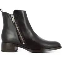 Wonders for woman. D-1810_5715_9332 Bonjour 10 Brown Leather Ankle Boots (38), 1 to 3 cm, Zip, Casual