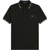 Fred perry for man. M3600 Night green Twin Tipped polo shirt (S), Casual, Cotton, Short sleeve
