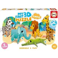 Educa 3D Puslespill - 19 Brikker/5 Figurer - My First - Jungle - - OneSize - Puslespill