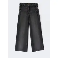 Gina Tricot - Tied up loose jeans - Baggy & loose jeans - Svart - 36 - Dame
