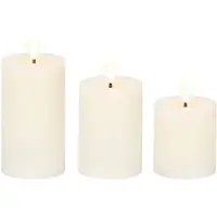 Lumineo 72726 Wax Candle Dekorativt Lys 3 Enheter
