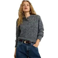 Pepe Jeans for woman. PL7000216 Alison gray polo shirt (XS), Casual, Grey, Polyester, Long sleeve