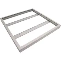 SOLAR PLUS PÅBYGNINGSRAMME FOR LED FLAD PANEL, Samlet 598x598x50, HVID RAL9016 - LED Flad panel tykkelse 10-12mm.