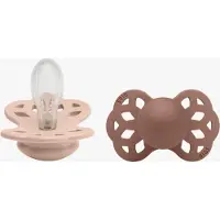 BIBS Infinity Smokker - 2-pack - Str. 2 - Symmetrisk - Blush/Woo - - 6-18 md - Smokk