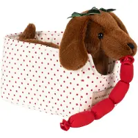 Konges Sløjd Kosedyr - Chorizopølse Dog - 14x27 cm - Brown - - OneSize - Kosedyr