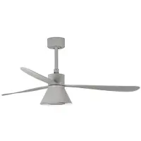 Faro LED-takvifte Amelia Cone L, grå, likestrøm, stillegående, 132 cm