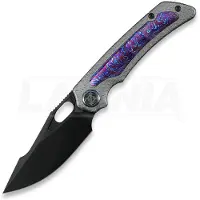 Kunwu Knives Jericho - DLC - Titanium foldekniv, Honeydew Texture + Timascus Inlay
