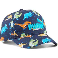 Puma Essentials No. 1 Logo Printed Baseball Cap Youth, Accessories, Navy/Sporty Dino Aop, YOUTH