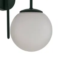 Luminex Vegglampe Cambridge, mørkegrønn, høyde 34 cm, metall/glass E14