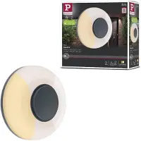 Paulmann LED-vegglampe Aureva, antrasitt, Ø 22 cm CCT