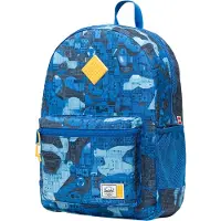 Herschel Heritage sekk for store barn - Abstrakt klossemønster, blå 5010427