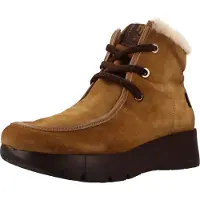 Hispanitas for woman. PHI265130 Montana beige leather ankle boots (39), Flat, Laces