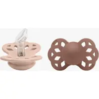BIBS Infinity Smokker - 2-pack - Str. 1 - Anatomisk - Blush/Wood - - 0-6 md - Smokk