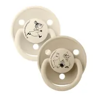 BIBS x MOOMIN Luksusen Smokker - 2-pack - Silikon - Ivory/Vanill - - OneSize - Smokk