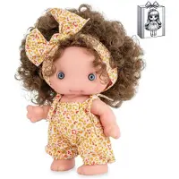 Marina & Pau Piu Monkey And Turban-dukke Trykt I Eske Med Kropp Og Lemmer I Vinyl 25 Cm