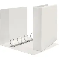 Leitz presentasjonsringperm, A4 overbredde, hvit, 4 D-ringmekanikk, ryggbredde: 77 mm, ringdiameter: 50 mm (4287-00-01)